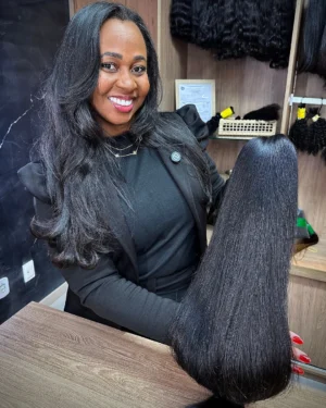 Cabelo Humano Brasileiro Regional Liso 55cm