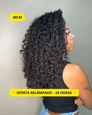 Cabelo Humano Brasileiro Cacheado Personalizado 48cm