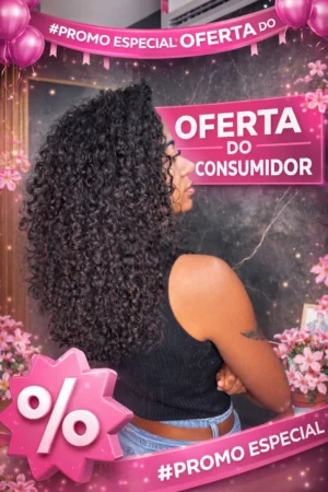 Cabelo Humano Brasileiro Cacheado Personalizado 45cm